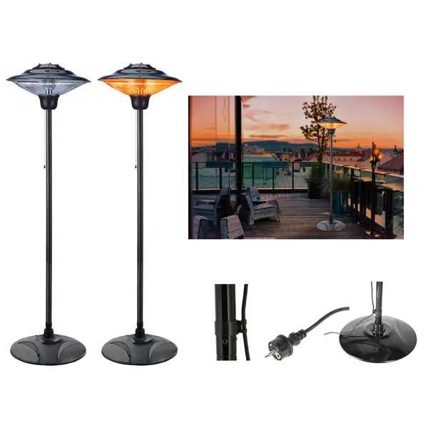 Outdoor Heizpilz mit Sockel, ca. 200cmH, 1500W - Genießen Sie gemütliche Abende auf Ihrer Terrasse