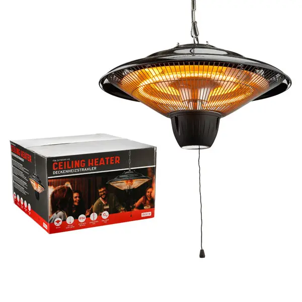 Outdoor Deckenheizstrahler, ca. 42cmD, 1500W - Effiziente Wärmequelle für Terrassenbereiche