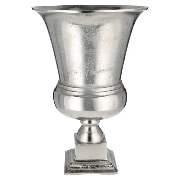 Große Silberne Amphore - Elegante Dekorvase, Höhe ca. 43cm