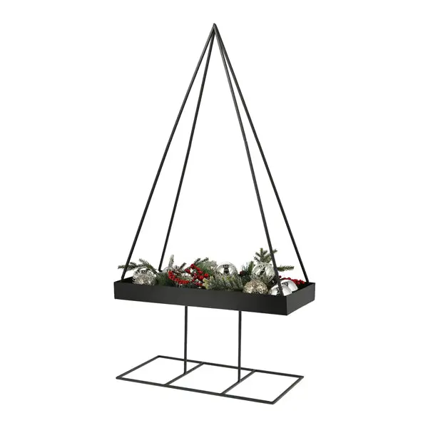 Großer Dekoaufsteller in Schwarz, 122 cm hoch - Elegante Präsentationslösung