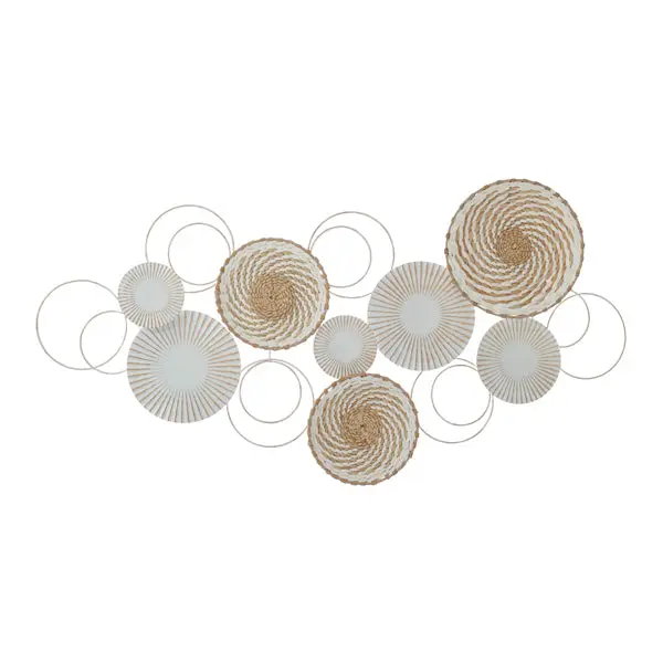 Wanddeko aus Metall, Nature, ca. 105 cm breit – Moderne Wandkunst | Stilvolles Naturdesign