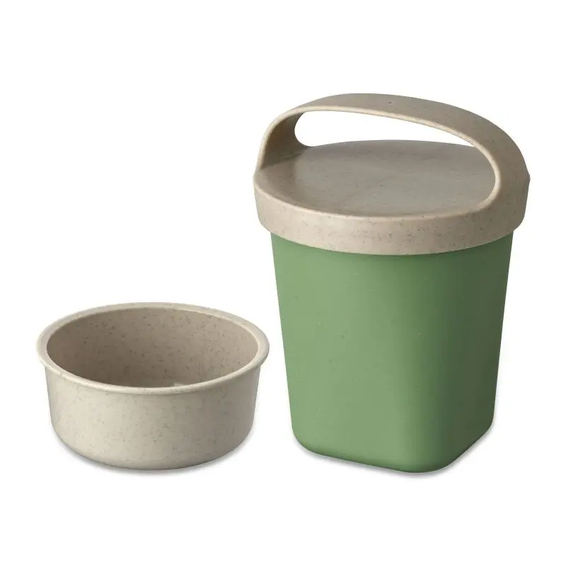 BUDDY Snackpot 500ml with Insert & Lid - Nature Leaf Green, Compact, Versatile Container