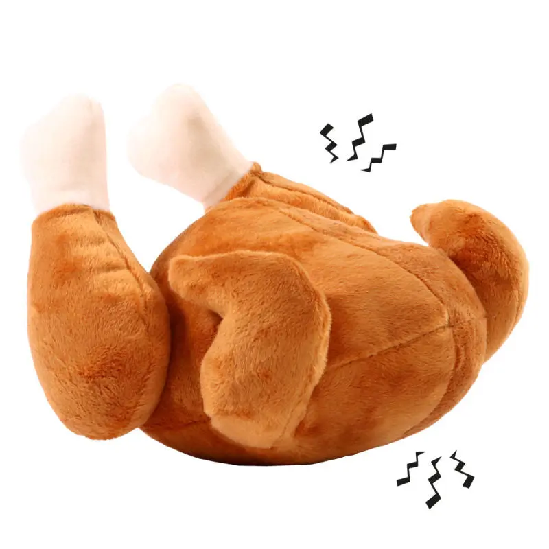 MiniFeet Plüsch-Hundespielzeug in Hähnchenform, Braun
