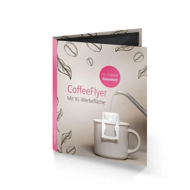 Luxus Gourmet CoffeeFlyer in Schwarz – Maßgefertigt & Stilvoll