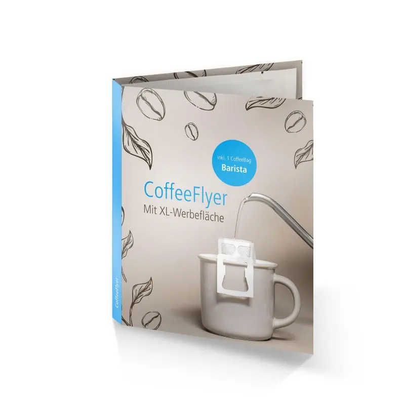 Barista CoffeeFlyer in Reinweiß – Einzigartiges Design & Ökologisch