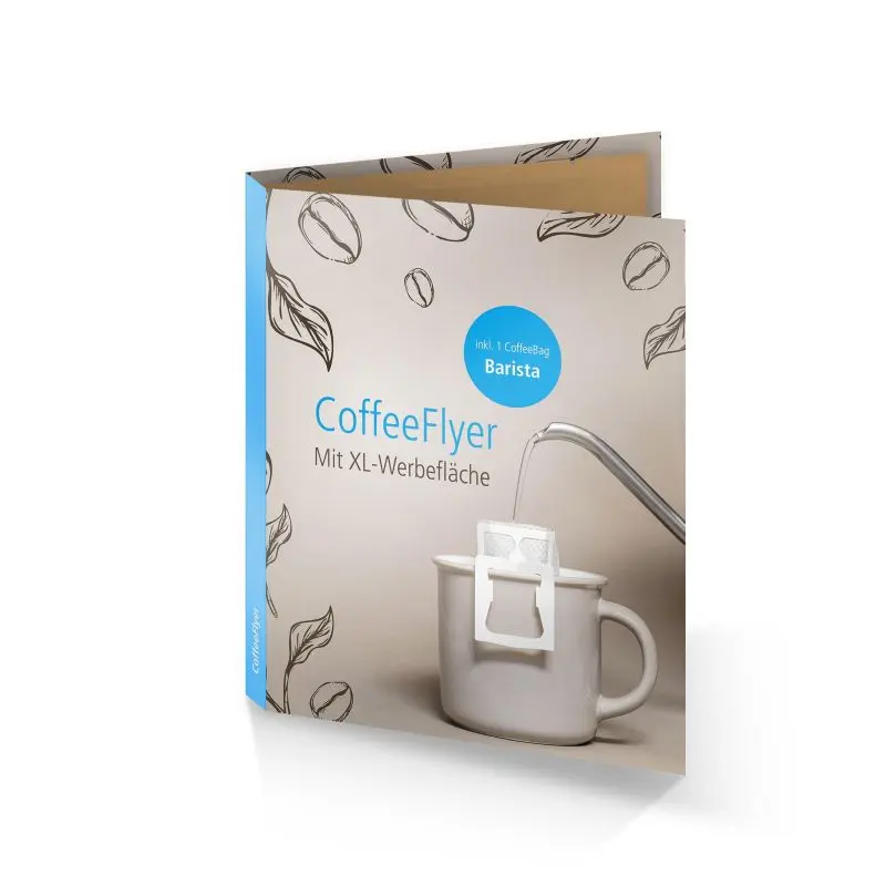 Barista CoffeeFlyer in Naturbraun – Maßgeschneidertes Design & Öko-Stil