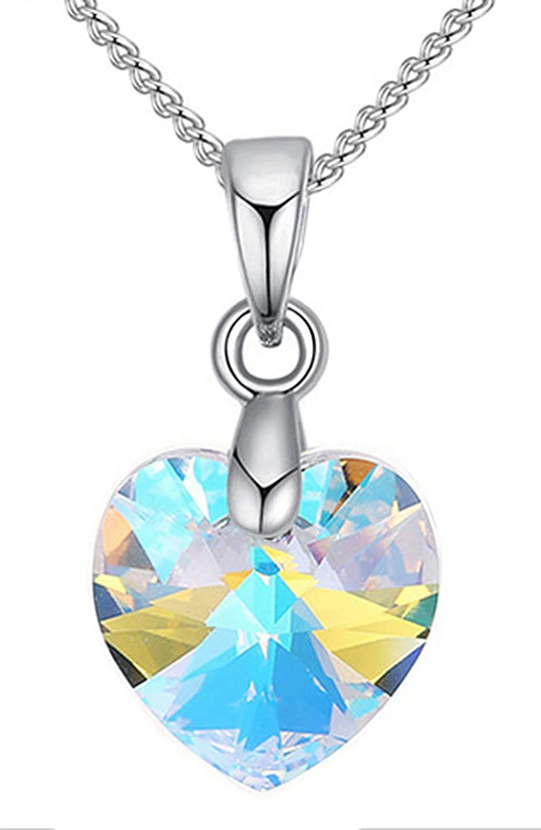 House of Louisa Damen Halskette mit Anhänger Kette mit Anhänger Heart pink RS-071-TR