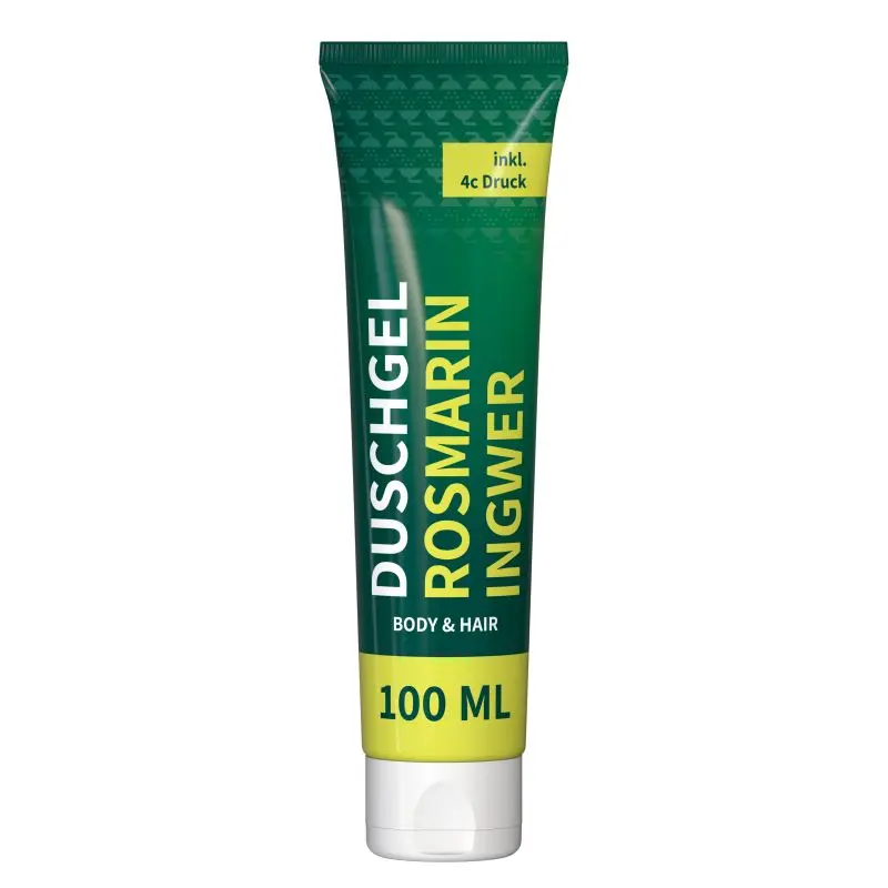 100 ml Tube - Rosemary-Ginger Shower Gel - Artistic Fullbody Print