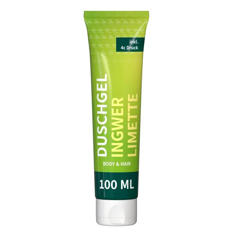 100 ml Tube - Ginger-Lime Shower Gel - Vibrant Fullbody Design