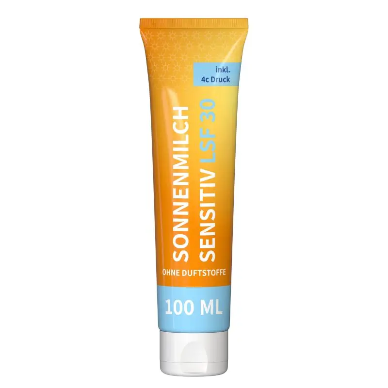100ml Sensitive Sonnenmilch LSF 30 - UVA/UVB Schutz, FullbodyPrint