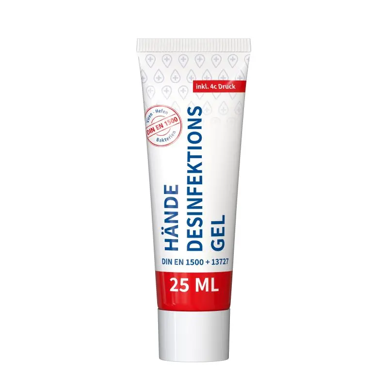 25ml Desinfektionsgel für Hände - Geprüfte Qualität DIN EN 1500, FullbodyPrint
