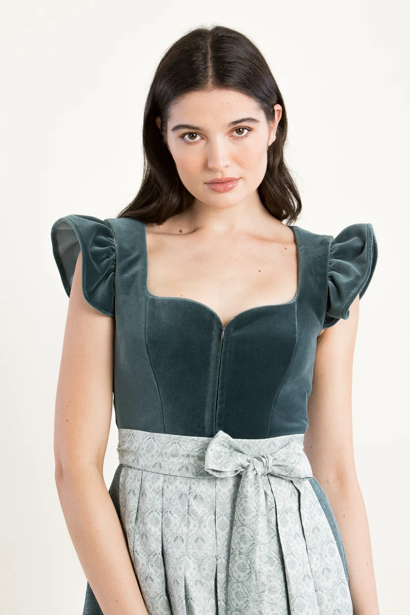 Alpenherz Samtdirndl Melissa Eukalyptus
