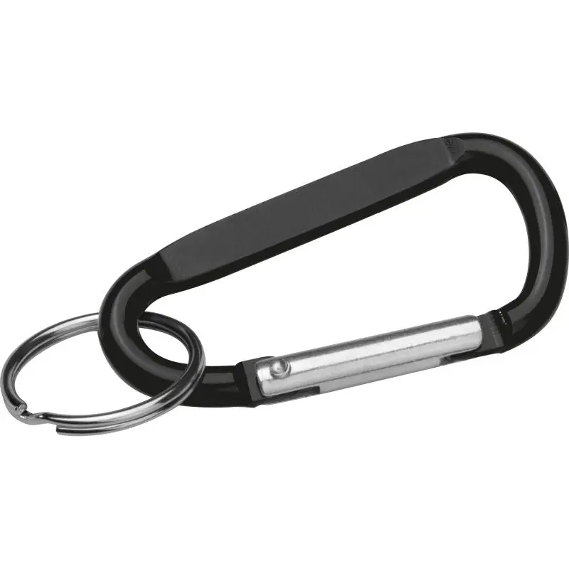 Schlüsselanhänger mit robustem Karabinerhaken in Schwarz – Sicher & Stilvoll