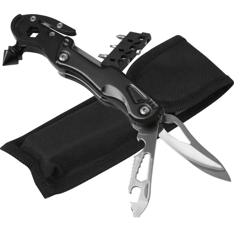 Robustes Metall-Multitool in elegantem Schwarz: Ein praktisches Werkzeug für vielfältige Anwendungen