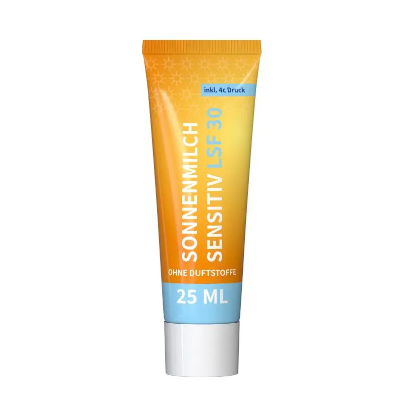 25ml Sensitive Sonnenmilch LSF 30 - Hautschonender UV-Schutz, FullbodyPrint