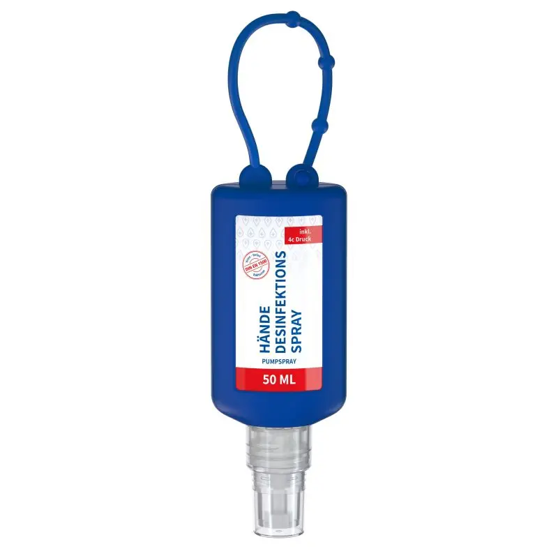 50ml Bumper Hand-Desinfektionsspray, DIN EN 1500, Body Label Blau
