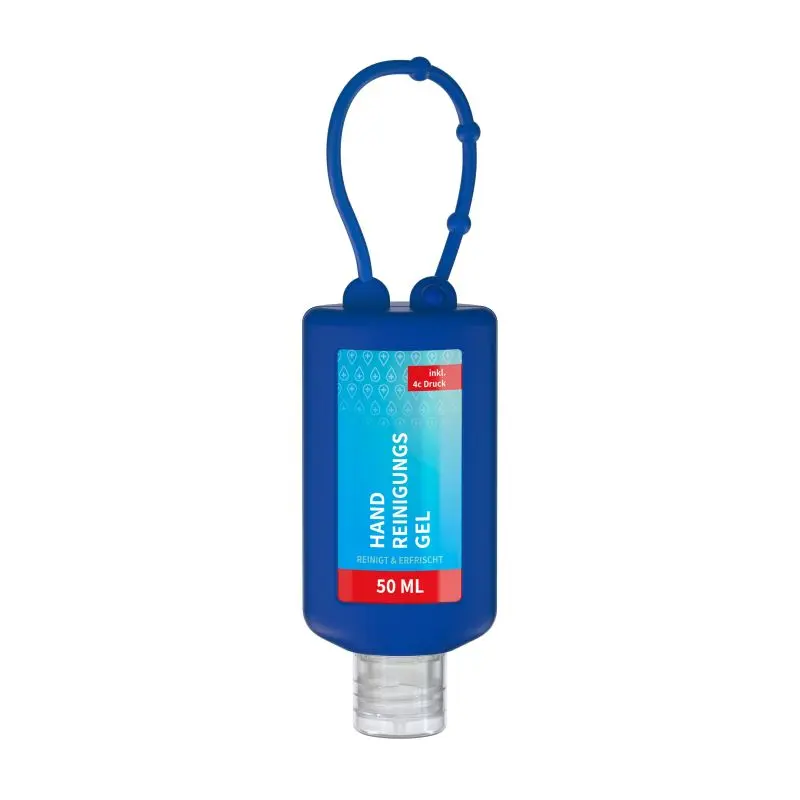 50 ml Handreinigungsgel mit Alkohol - Body Label - Meeresblau