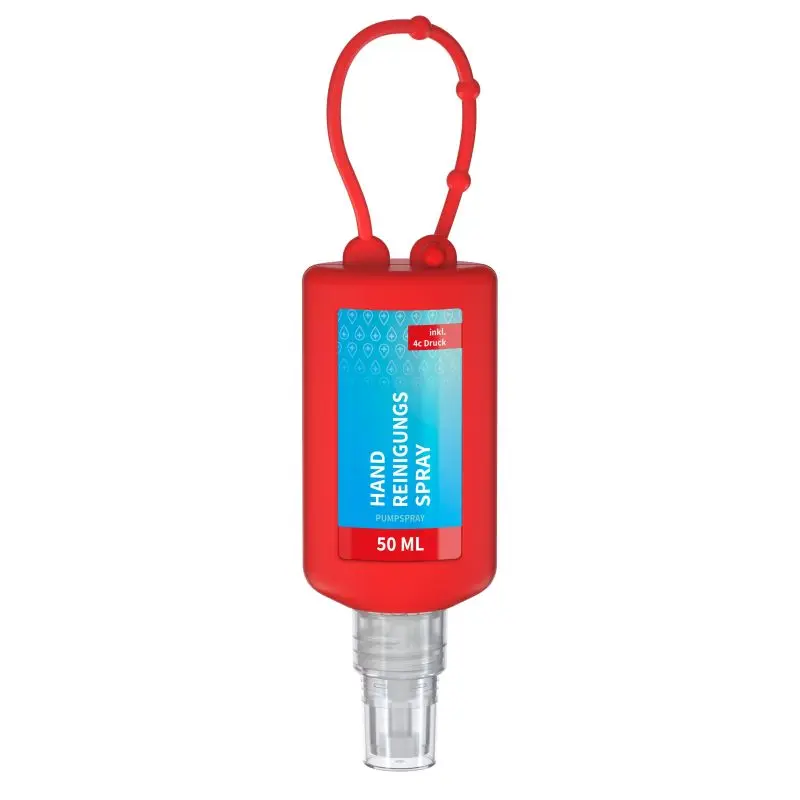 50 ml Schnellwirkendes Handreinigungsspray - Body Label - Feuerrot