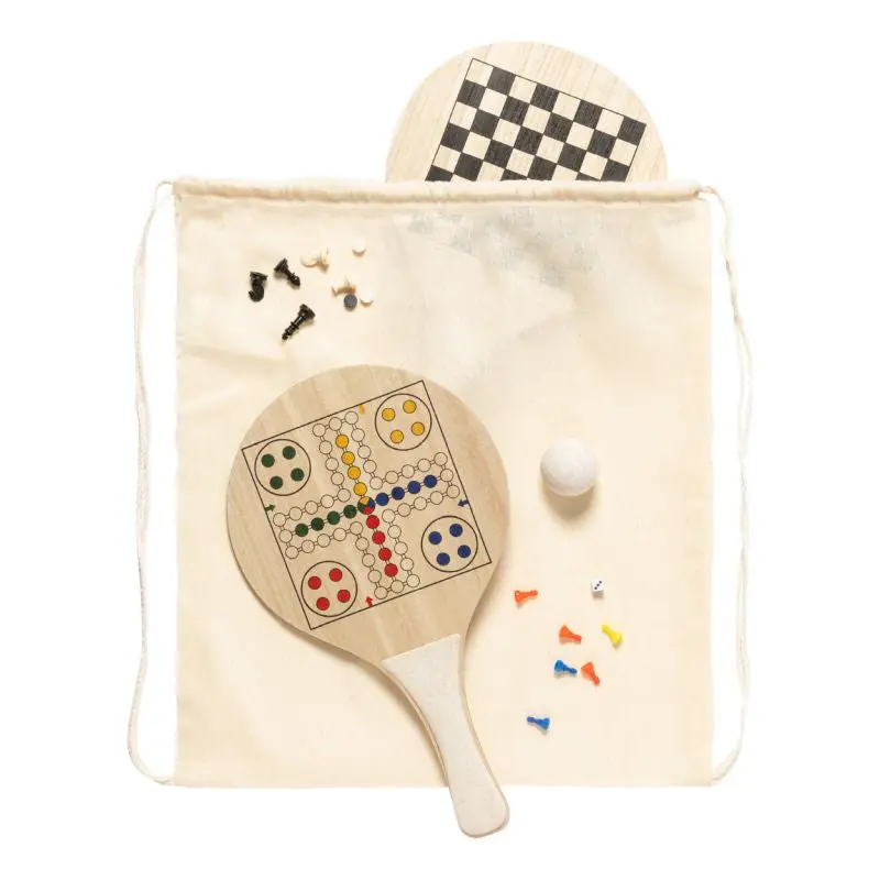 Pecter Naturfarbenes Strandtennisset – Umweltfreundliches Spielvergnügen