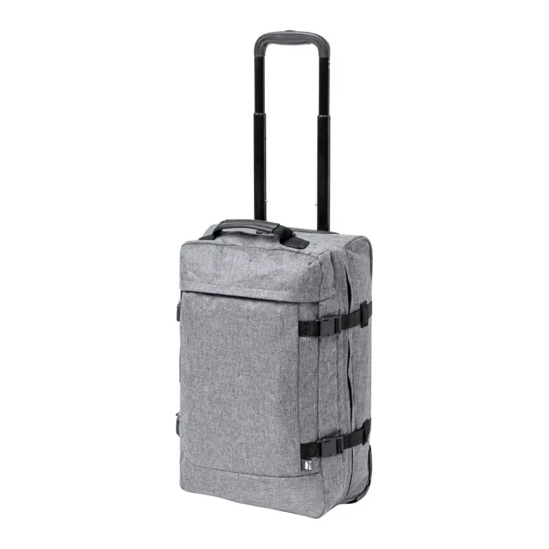 Yacman RPET Rollkoffer - nachhaltig & robust, ideal für Reisen, Farbe: Grau