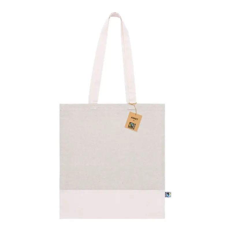 Annet Natur Fairtrade Baumwoll-Einkaufstasche, 140g/m², Öko & Stilvoll