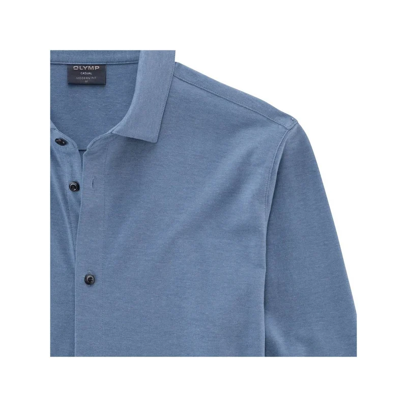 OLYMP Herren Freizeithemd Langarm Polo,Uni,modern fit