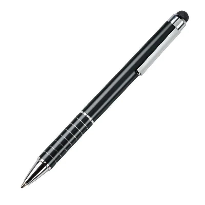 Schwarzer Touch Pen Kugelschreiber - Multifunktional für digitale Geräte