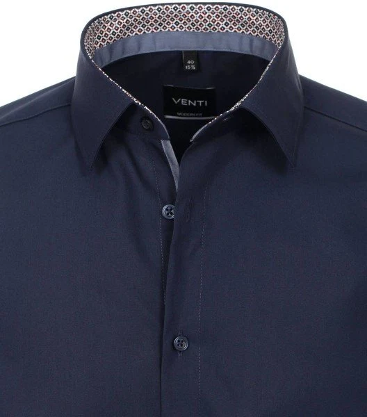 Venti Langarm FreizeitHemd blau