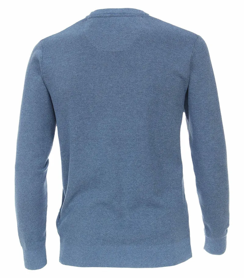 Casa Moda Rundhalspullover blau