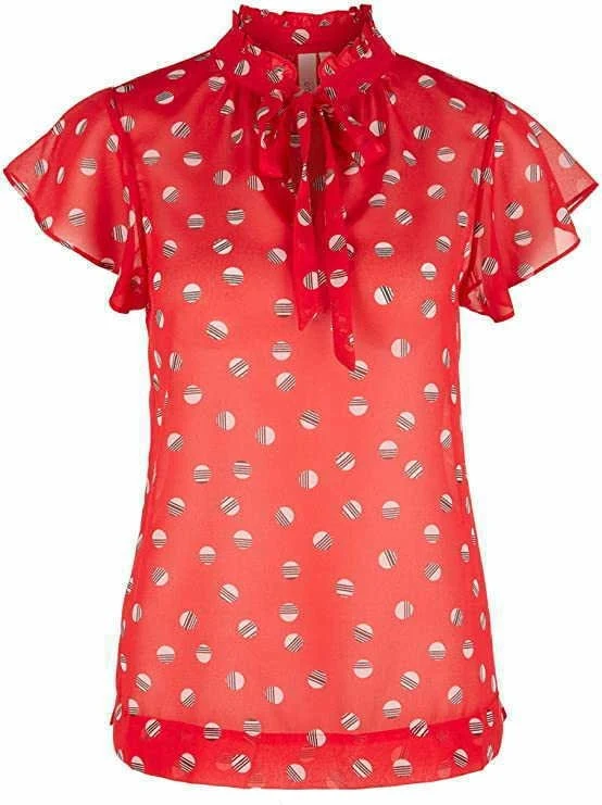 s.Oliver Rüschenbluse rot