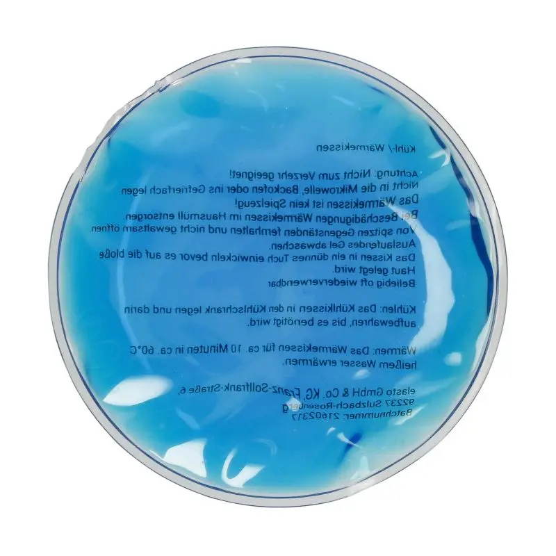 Round Transparentes Blaues Kühl- & Wärmekissen für flexible Anwendungen