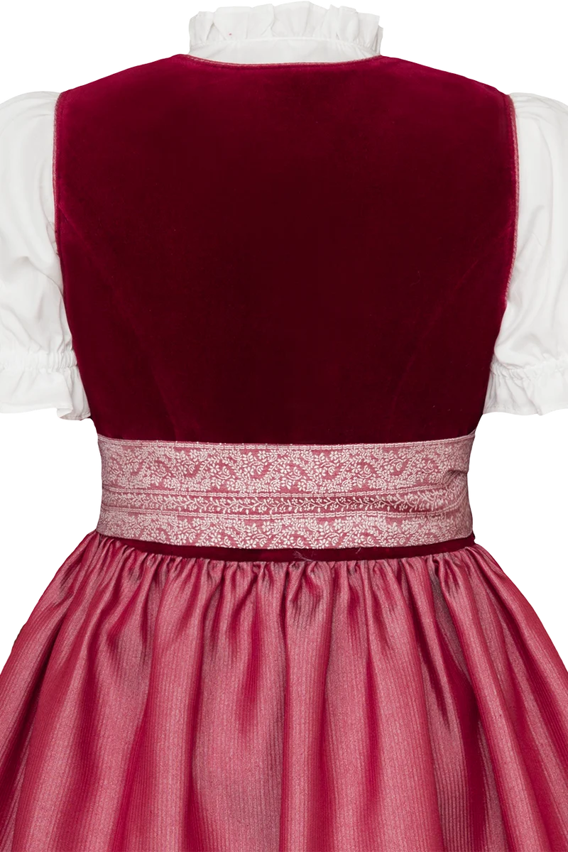 Kinderdirndl aus Samt mit Herz-Ausschnitt
