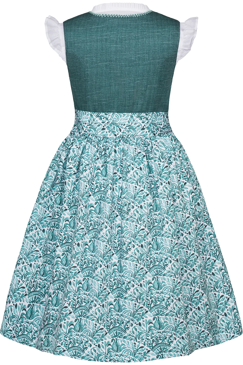 Kinder-Baumwolldirndl mit Bluse und floralem Muster