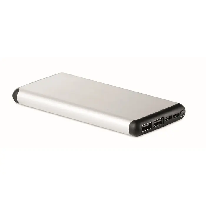 SIUR POWER 10K mAh Powerbank - Hohe Kapazität, Mattsilber