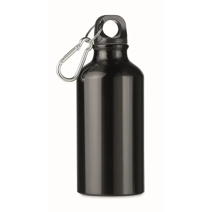 MID MOSS 400ml Aluminium-Trinkflasche in Schwarz - Elegant und funktional