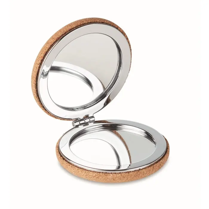 GUAPA CORK Make-Up Spiegel - Natürliches Korkdesign in Beige
