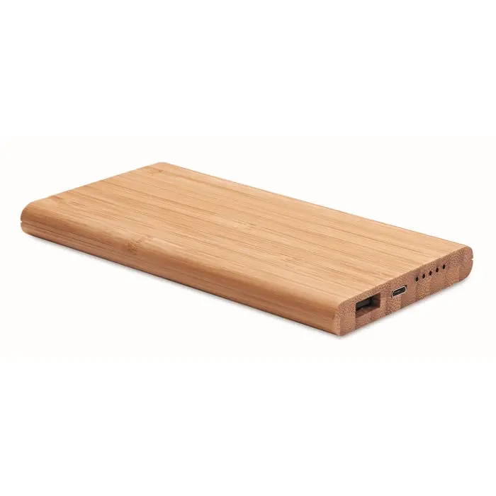 ARENA Bambus Powerbank – Kabelloses Aufladen mit natürlichem Flair