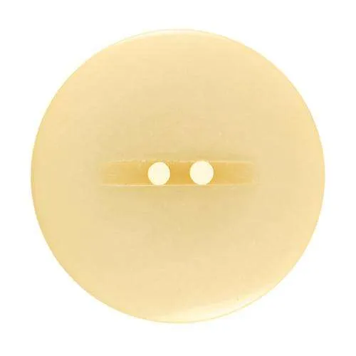 Knopf schlicht flach Gelb – Kunststoffknopf KGL-130