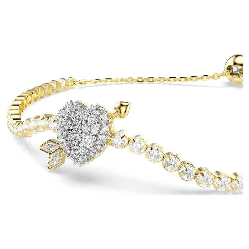 Swarovski Armband Damen Idyllia Herz mit Pfeil Weiß Goldfarben 5744061