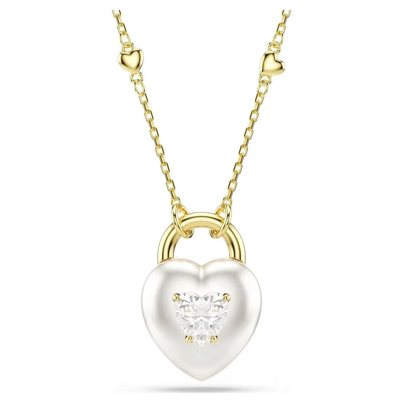 Swarovski Halskette Damen Idyllia Herz Weiß Goldfarben 5744127