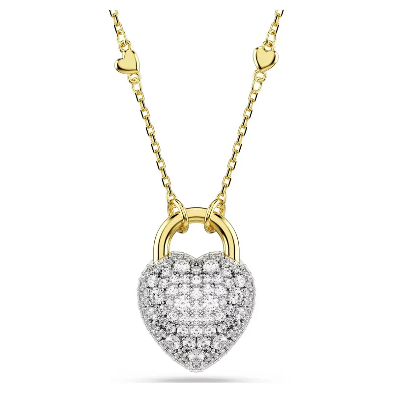 Swarovski Halskette Damen Idyllia Herz Weiß Goldfarben 5744127