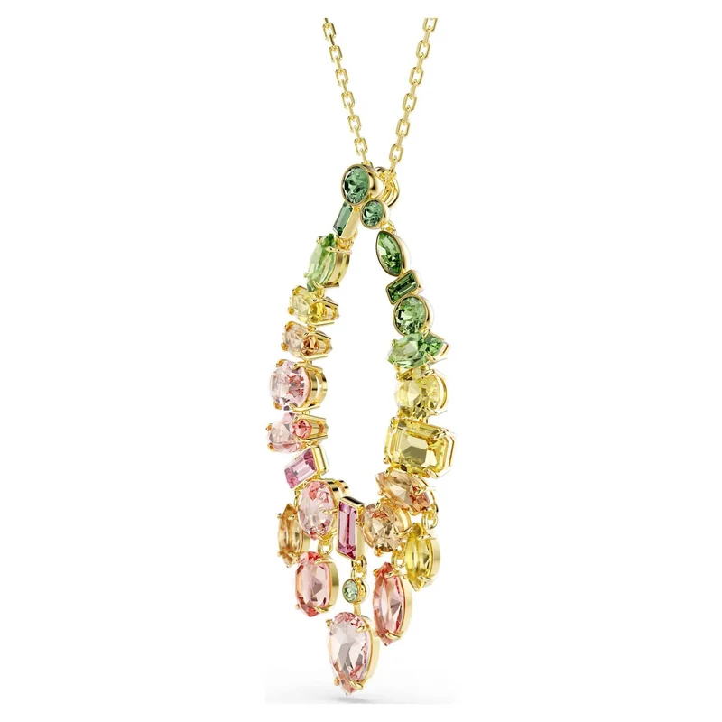 Swarovski Halskette Unisex Gema Anhänger Mehrfarbig Goldlegierungsschicht 5741589