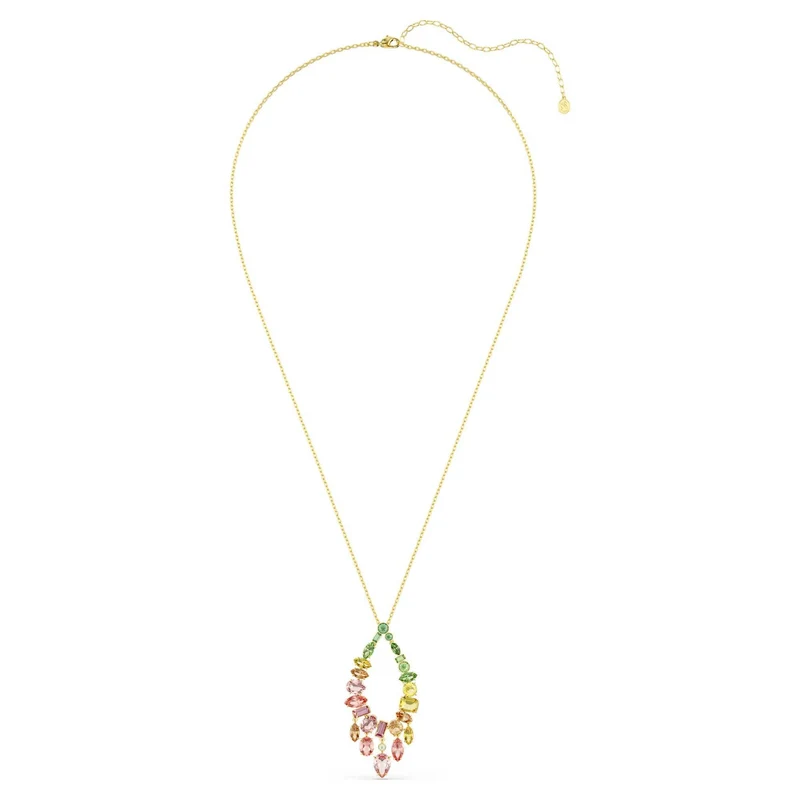 Swarovski Halskette Unisex Gema Anhänger Mehrfarbig Goldlegierungsschicht 5741589