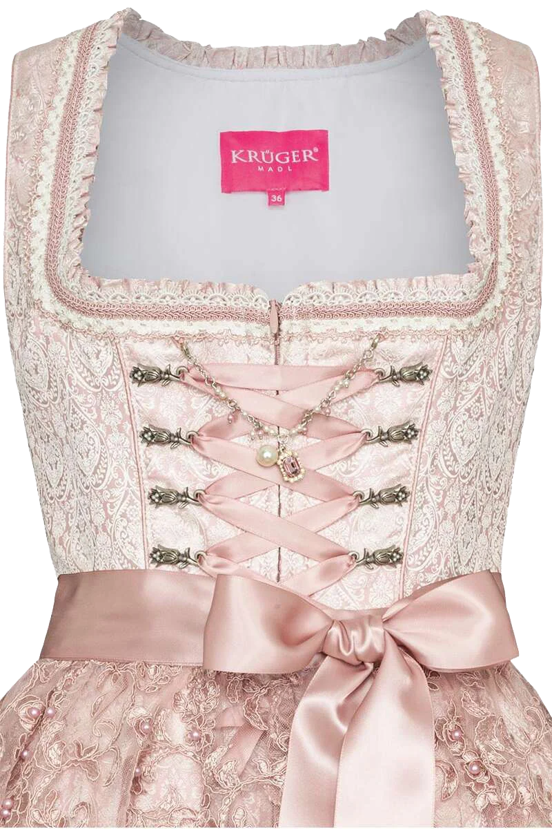Mini-Dirndl mit Spitzenschürze