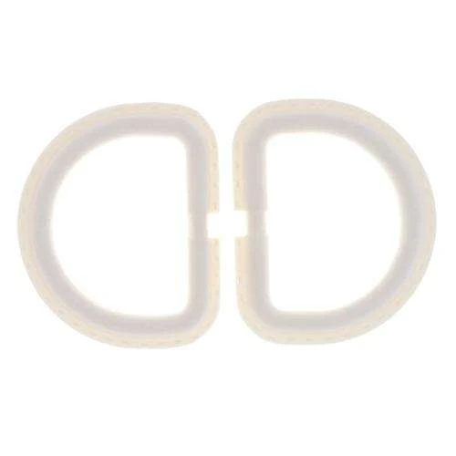 D-Ring Lederoptik Creme/Natur – Kunststoffring HRI-7