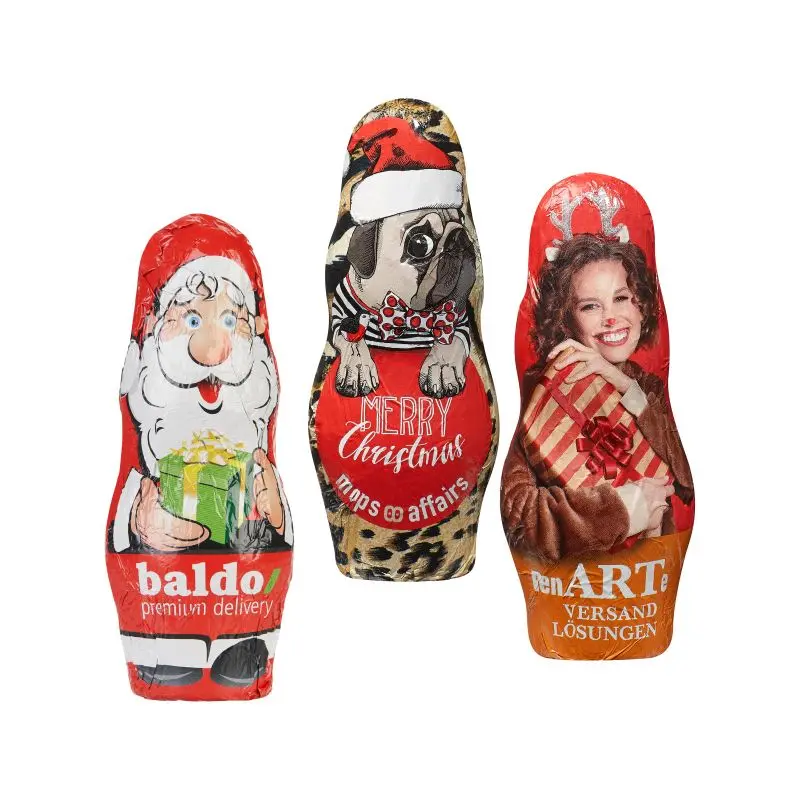 Personalisierter MIDI-Schoko-Weihnachtsmann, ideal als süßes Präsent