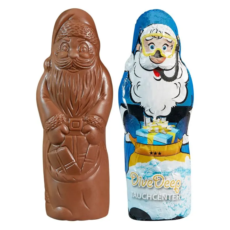 MAXI-Schoko-Weihnachtsmann, personalisierbar für maximale Wirkung