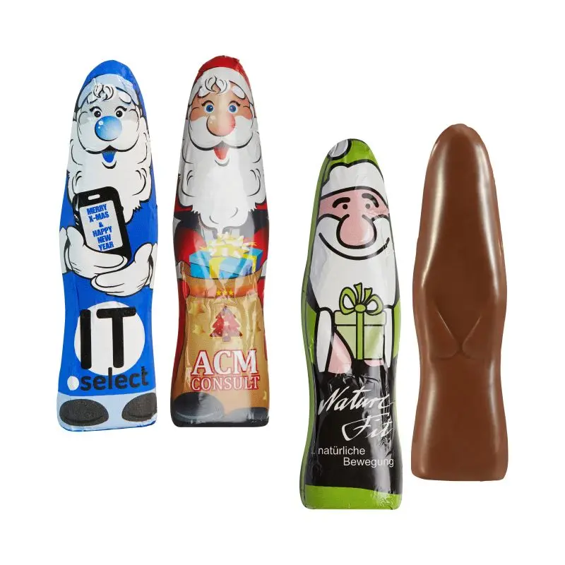 MINI Schoko-Weihnachtsmännchen, bedruckbar für individuelle Gestaltung