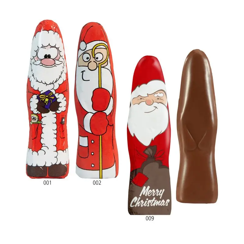 Mini Schoko-Weihnachtsmänner mit individuellem Druck - Süße Werbegeschenke