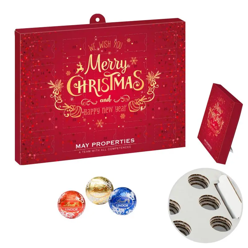 Lindt Praliné Papier-Adventskalender mit individuellem Druck
